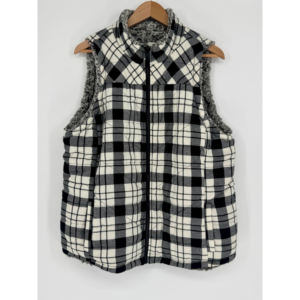 Maurices Plus Size 1, Sherpa-Lined Full-Zip Buffalo Plaid Vest (reversible)